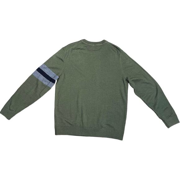 Crosby & Howard Men’s Large Olive Green Merino Wool Pullover Sweater Ultra Soft - Picture 3 of 11